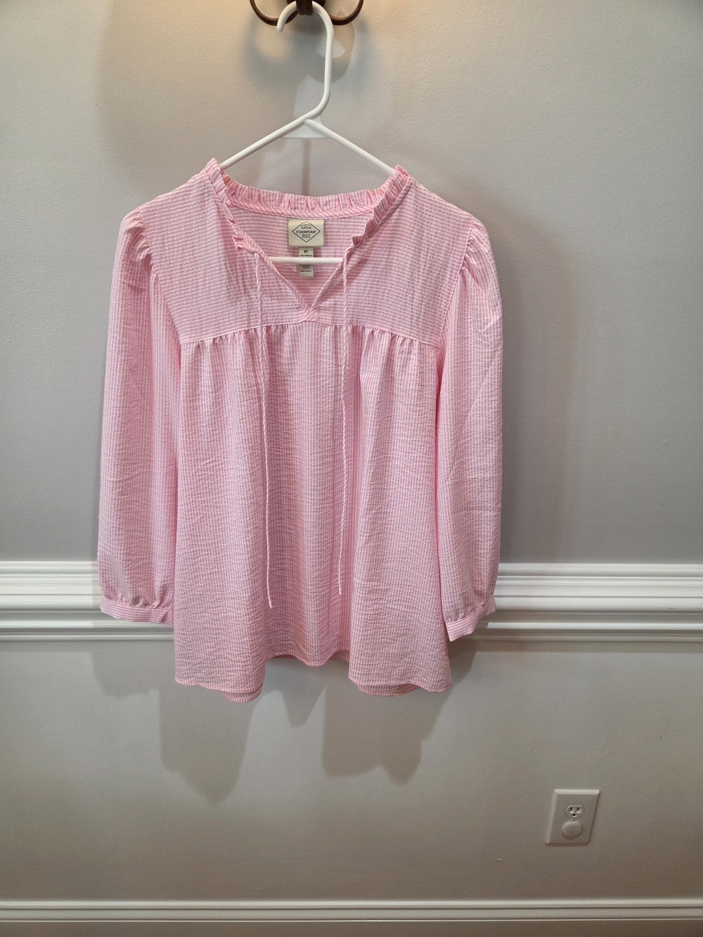 St. John's Bay Light Pink Peasant Blouse